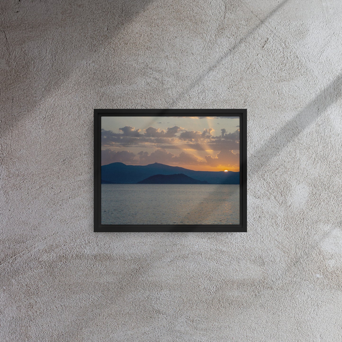 Naxos Golden Hour Framed canvas