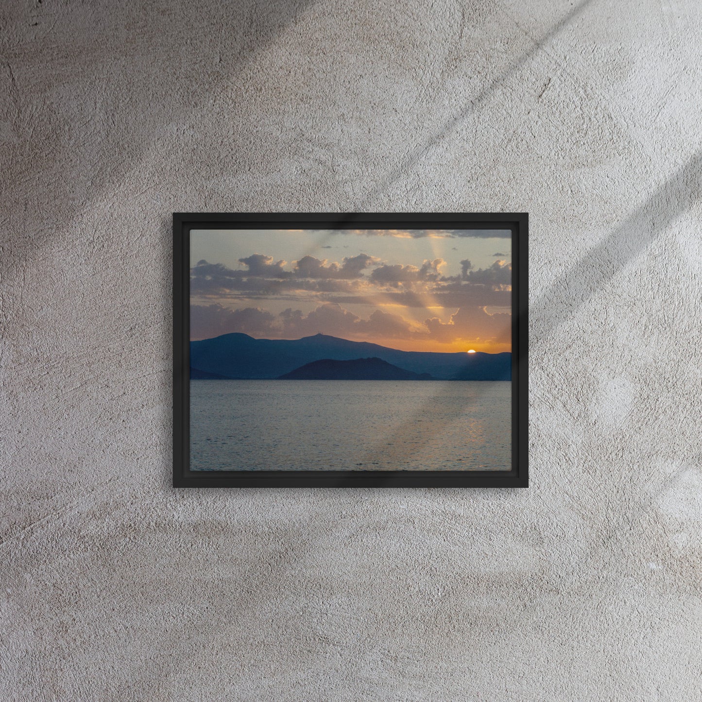 Naxos Golden Hour Framed canvas