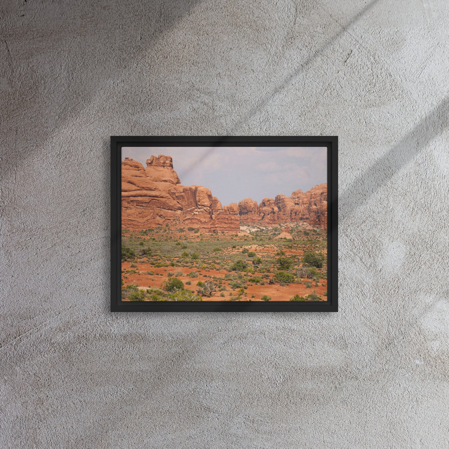 The Red Rocks of Utah Framed canvas