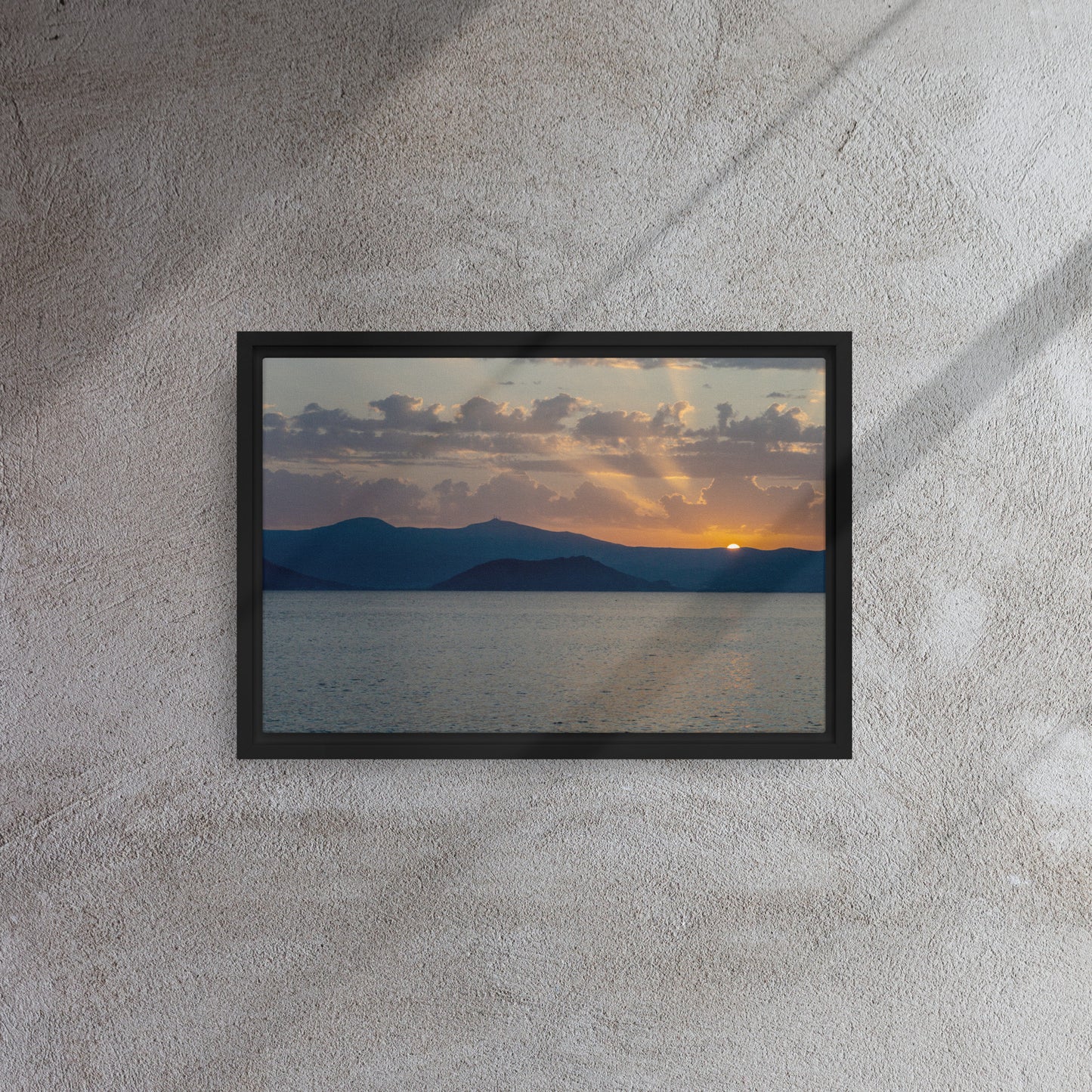 Naxos Golden Hour Framed canvas