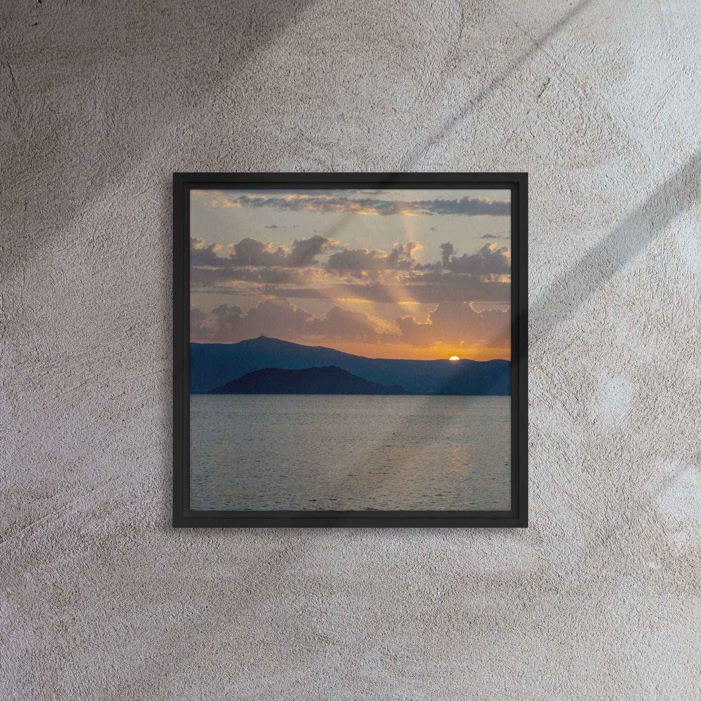 Naxos Golden Hour Framed canvas
