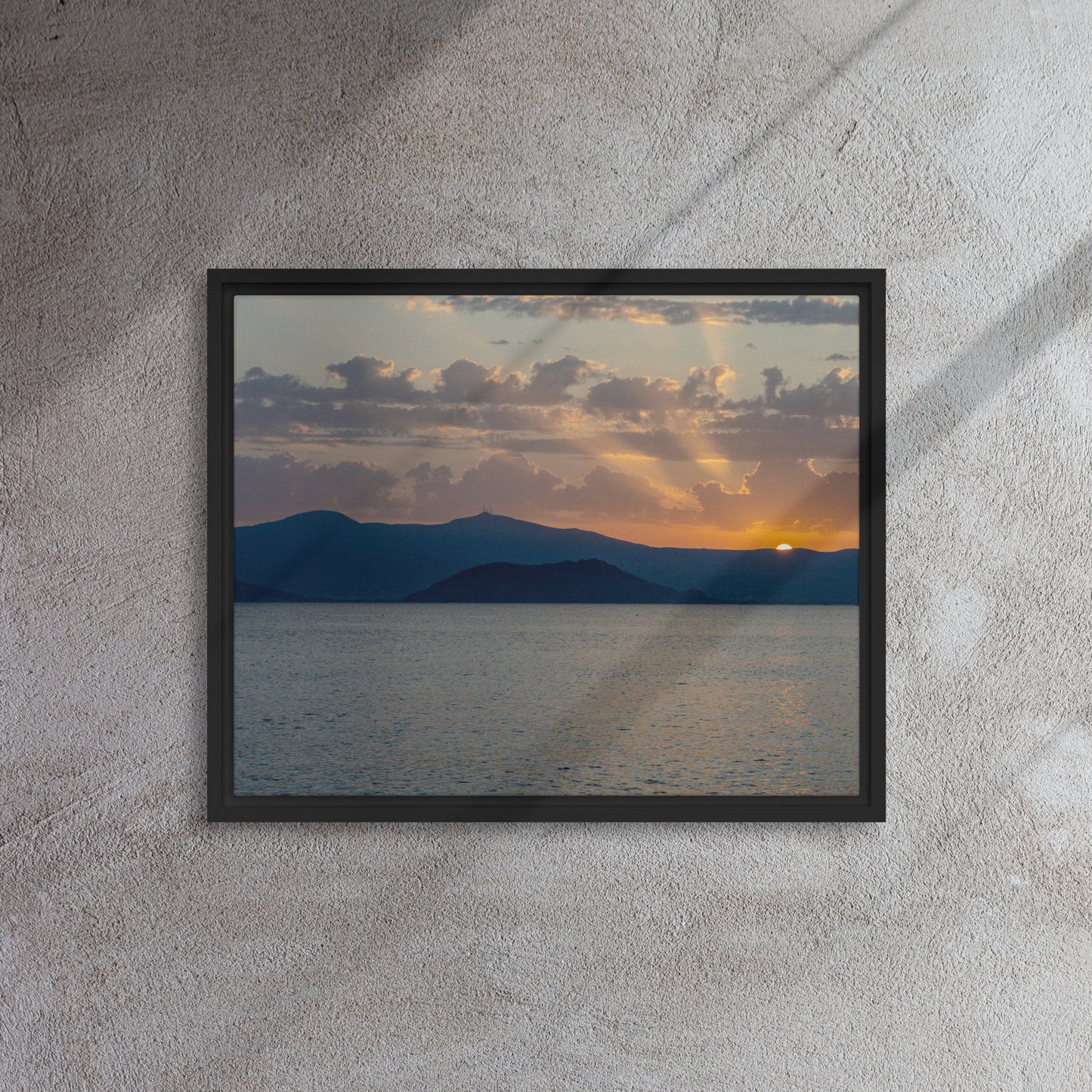 Naxos Golden Hour Framed canvas