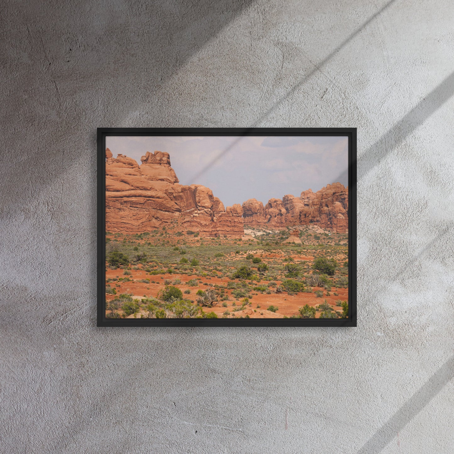 The Red Rocks of Utah Framed canvas