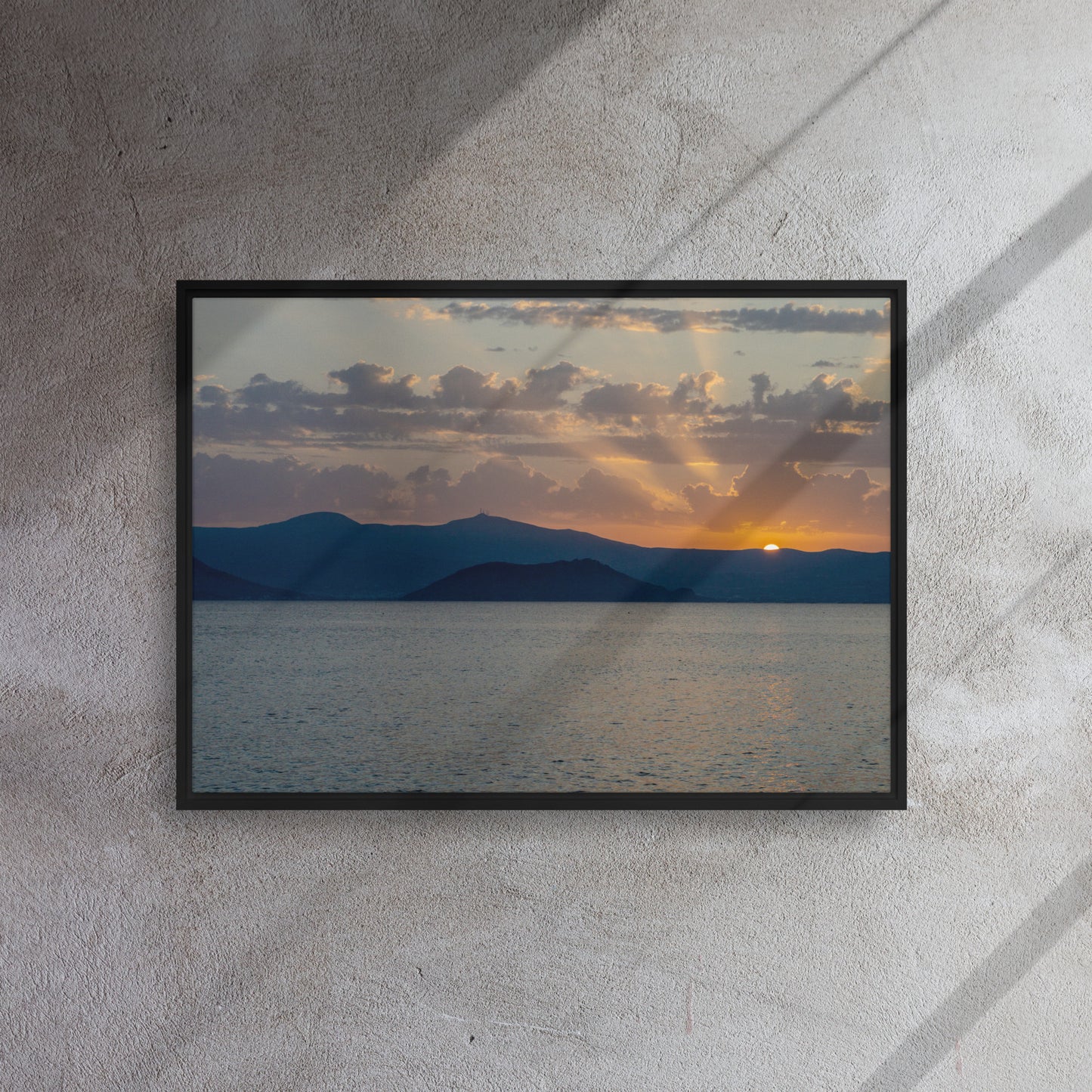 Naxos Golden Hour Framed canvas