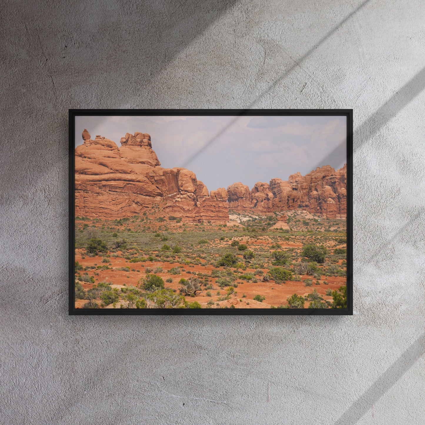 The Red Rocks of Utah Framed canvas