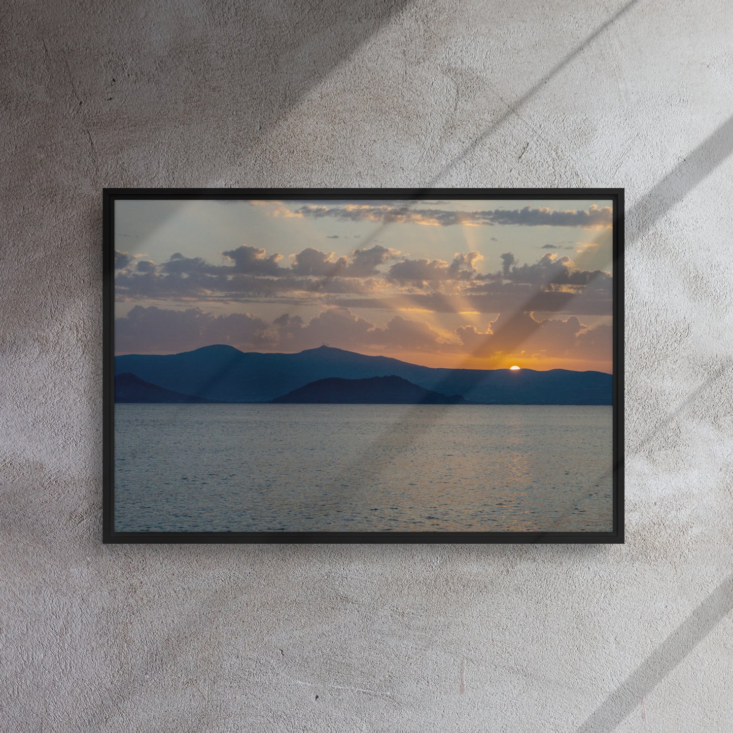 Naxos Golden Hour Framed canvas