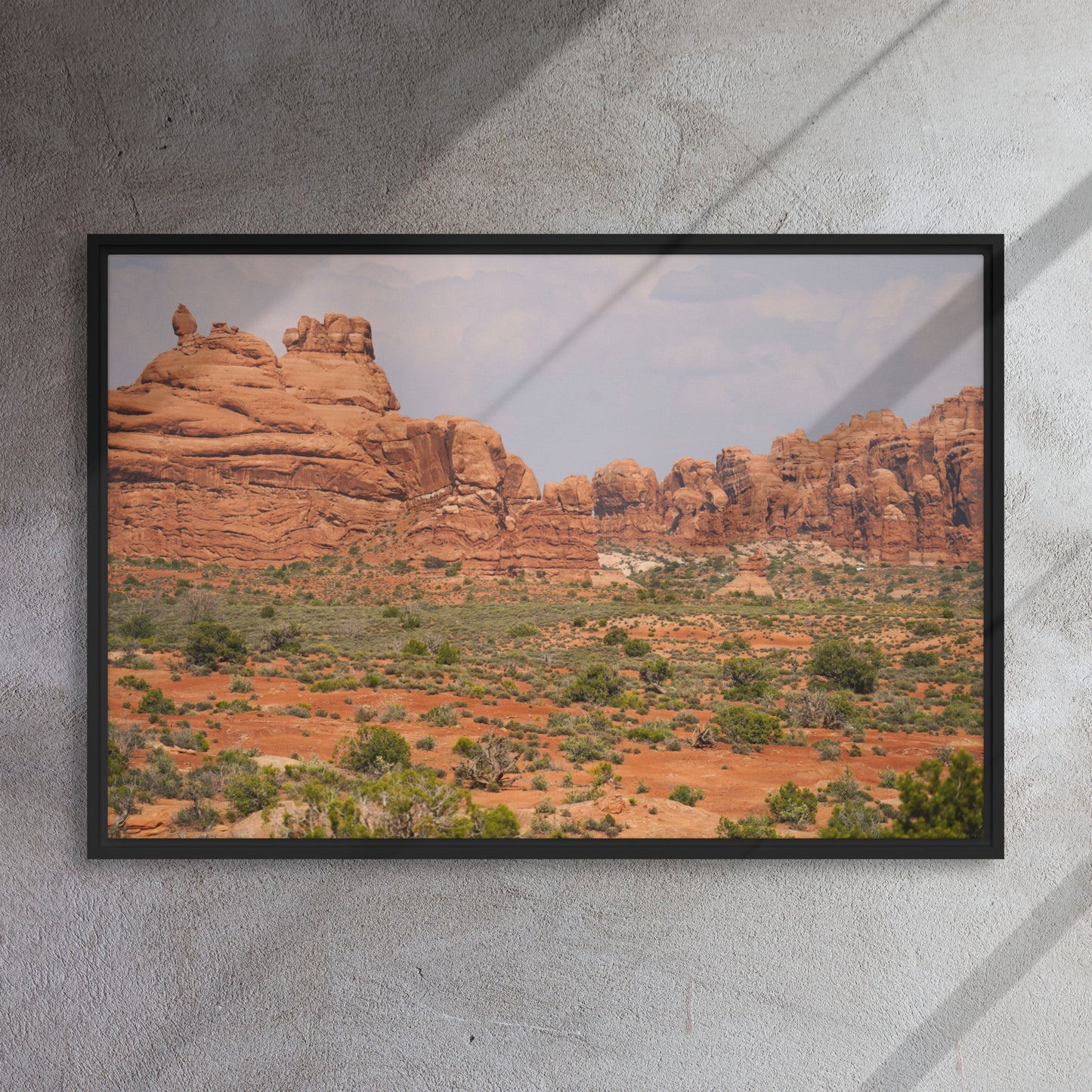 The Red Rocks of Utah Framed canvas