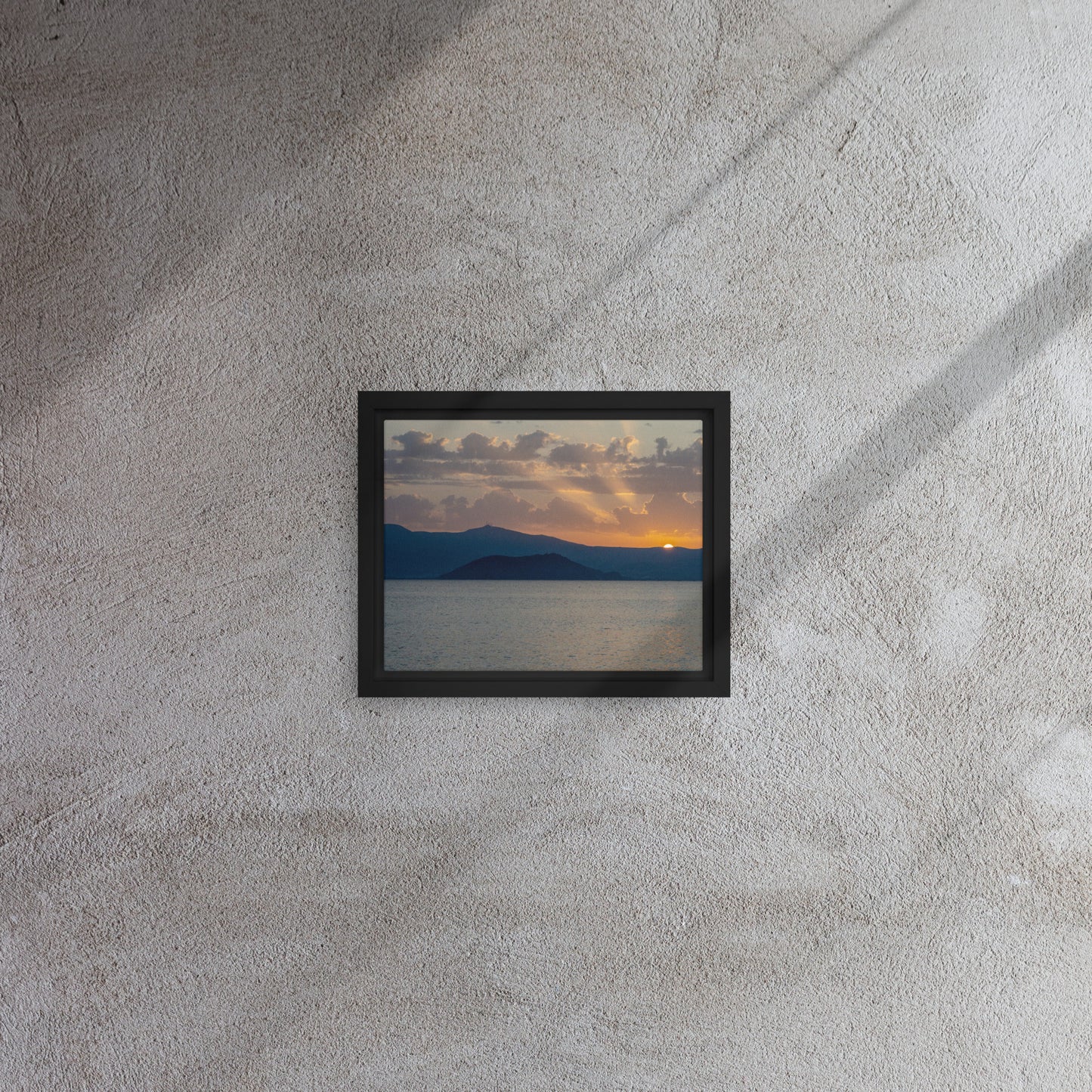 Naxos Golden Hour Framed canvas