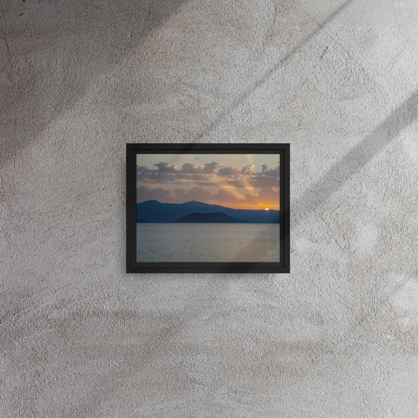 Naxos Golden Hour Framed canvas