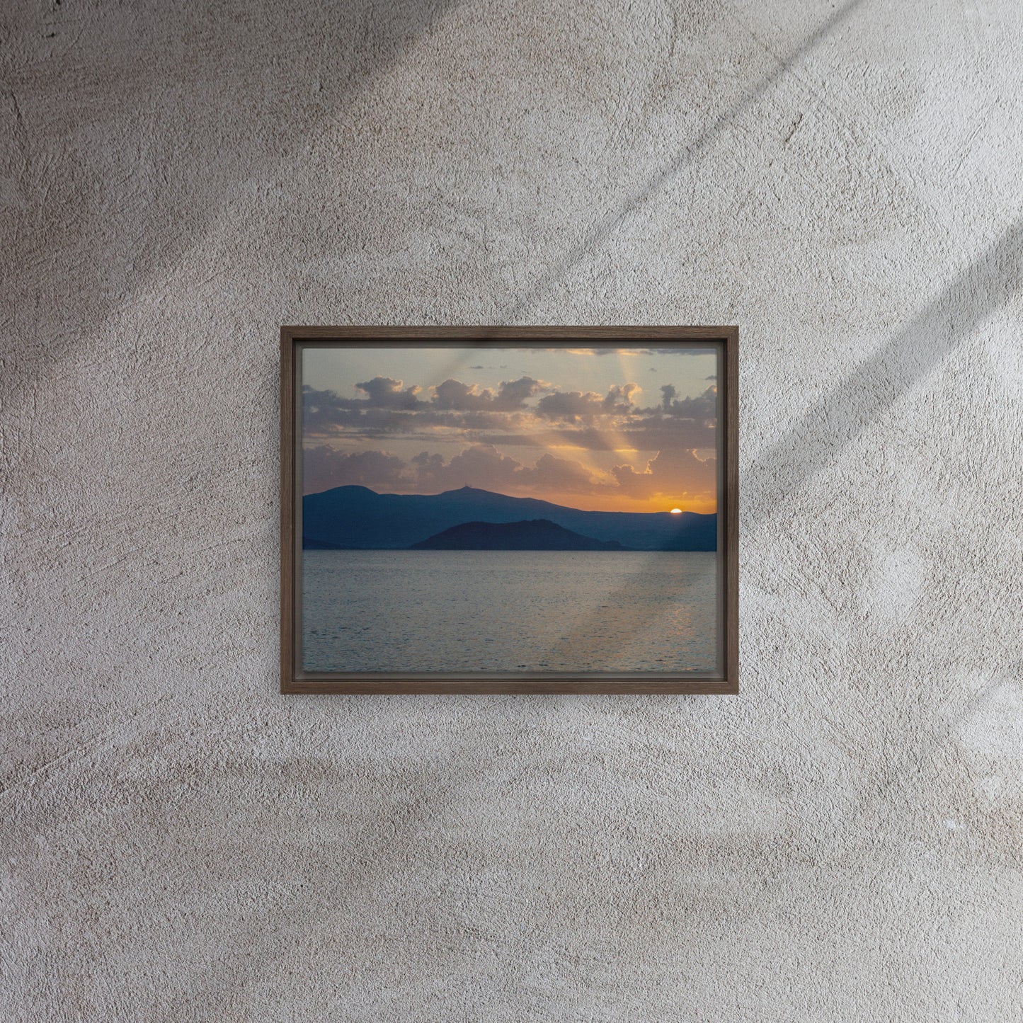 Naxos Golden Hour Framed canvas