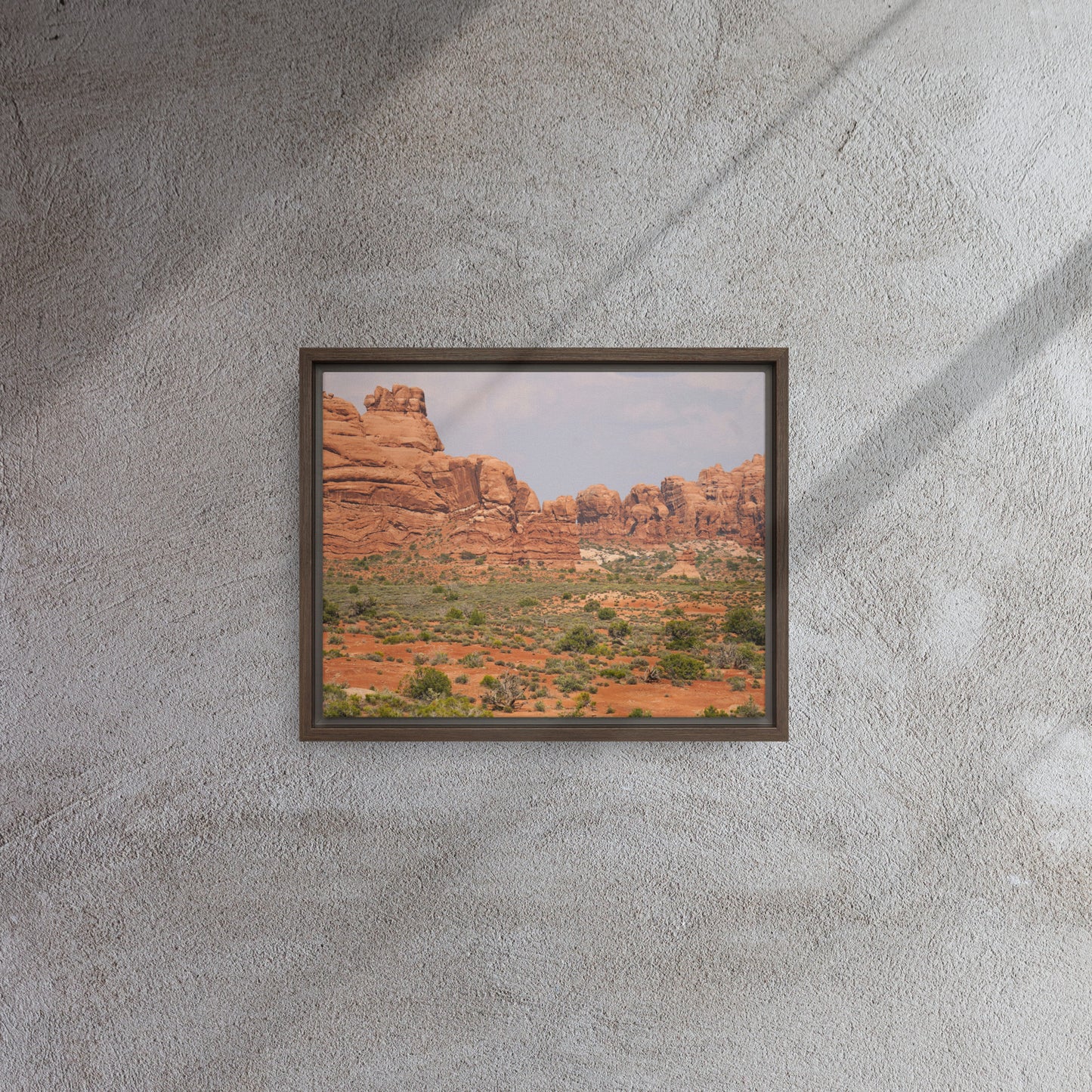 The Red Rocks of Utah Framed canvas