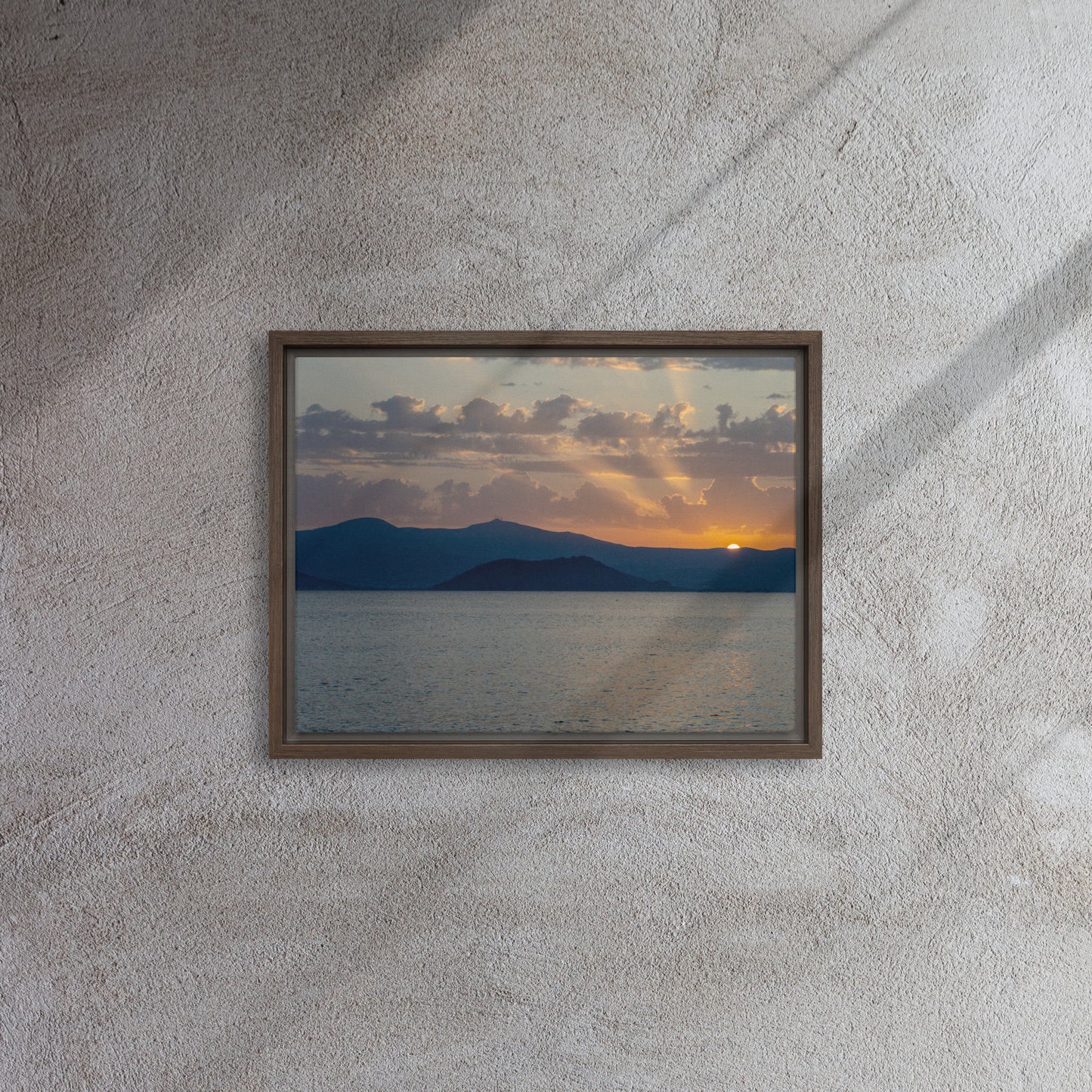 Naxos Golden Hour Framed canvas
