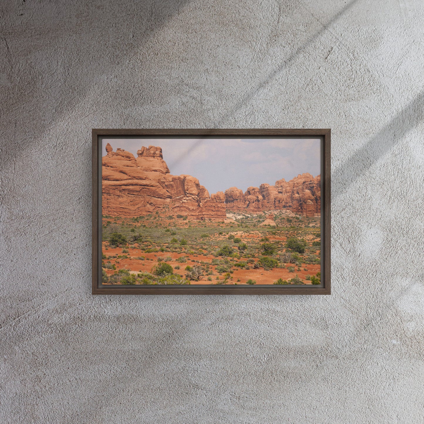 The Red Rocks of Utah Framed canvas