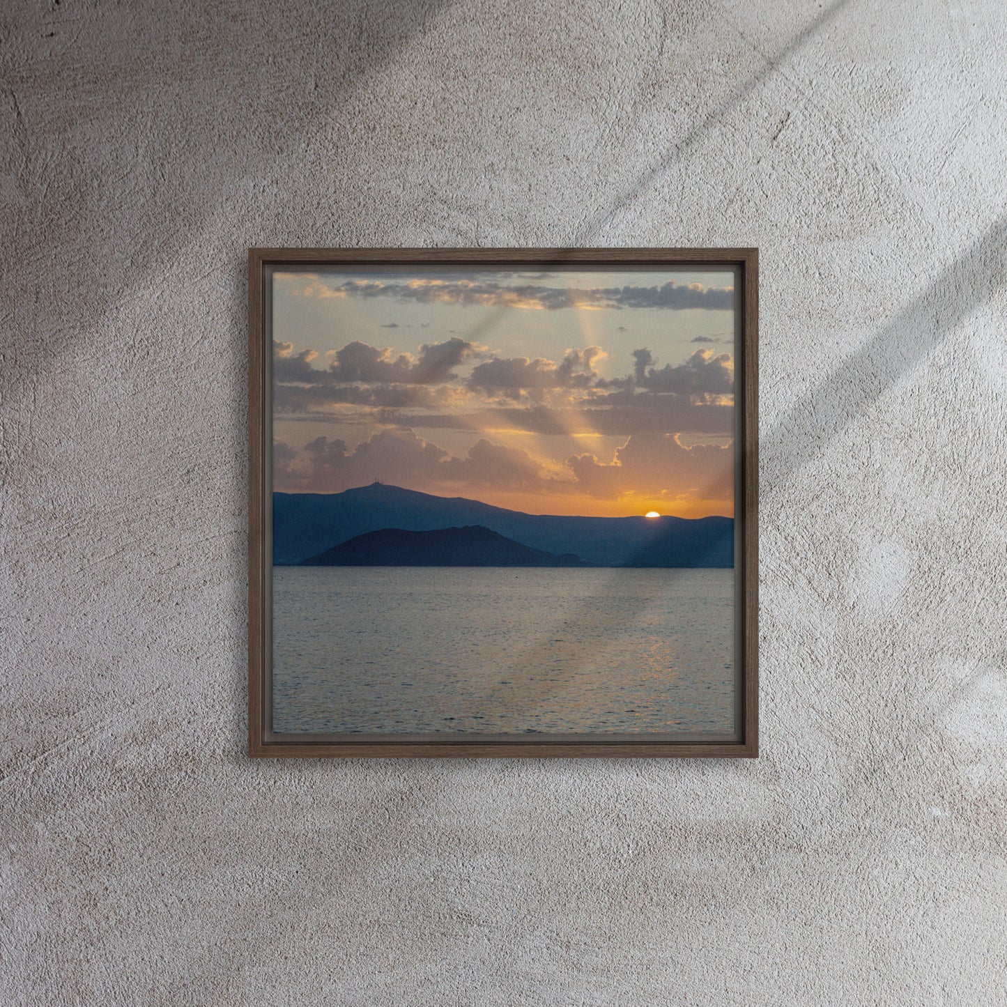 Naxos Golden Hour Framed canvas