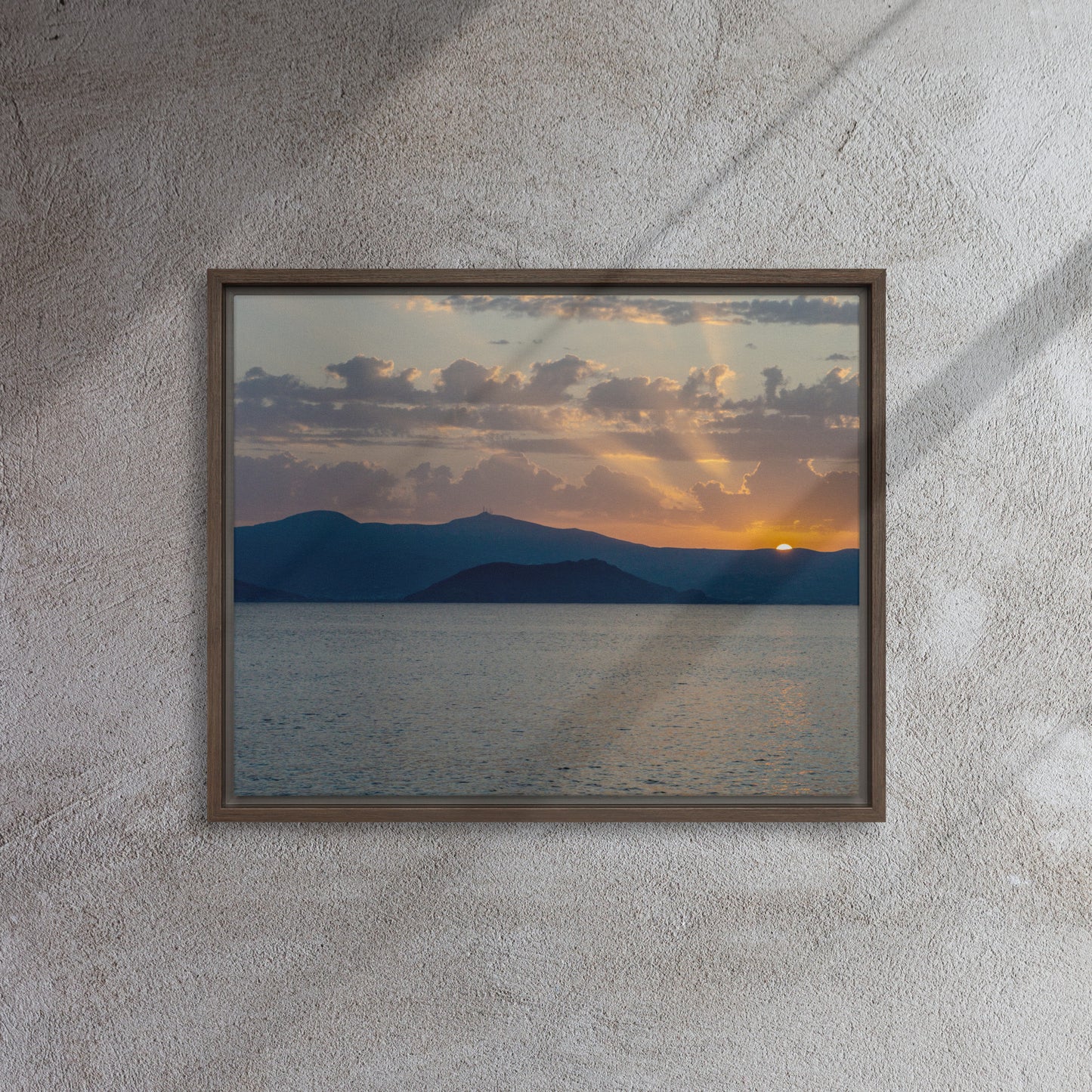 Naxos Golden Hour Framed canvas