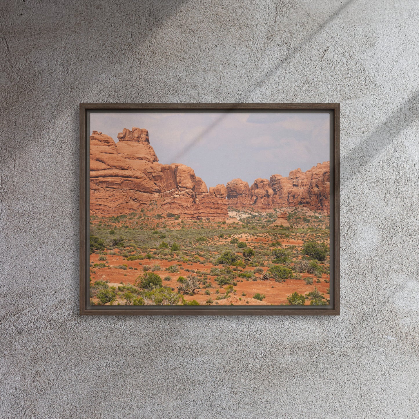The Red Rocks of Utah Framed canvas