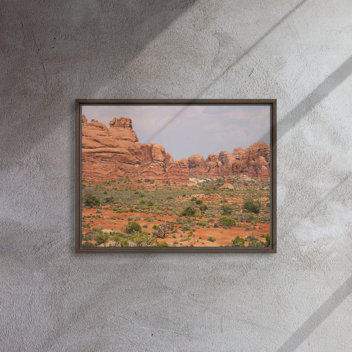 The Red Rocks of Utah Framed canvas