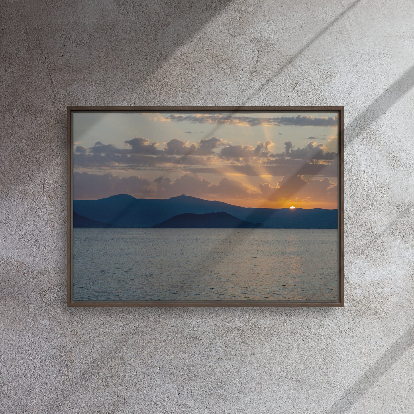 Naxos Golden Hour Framed canvas
