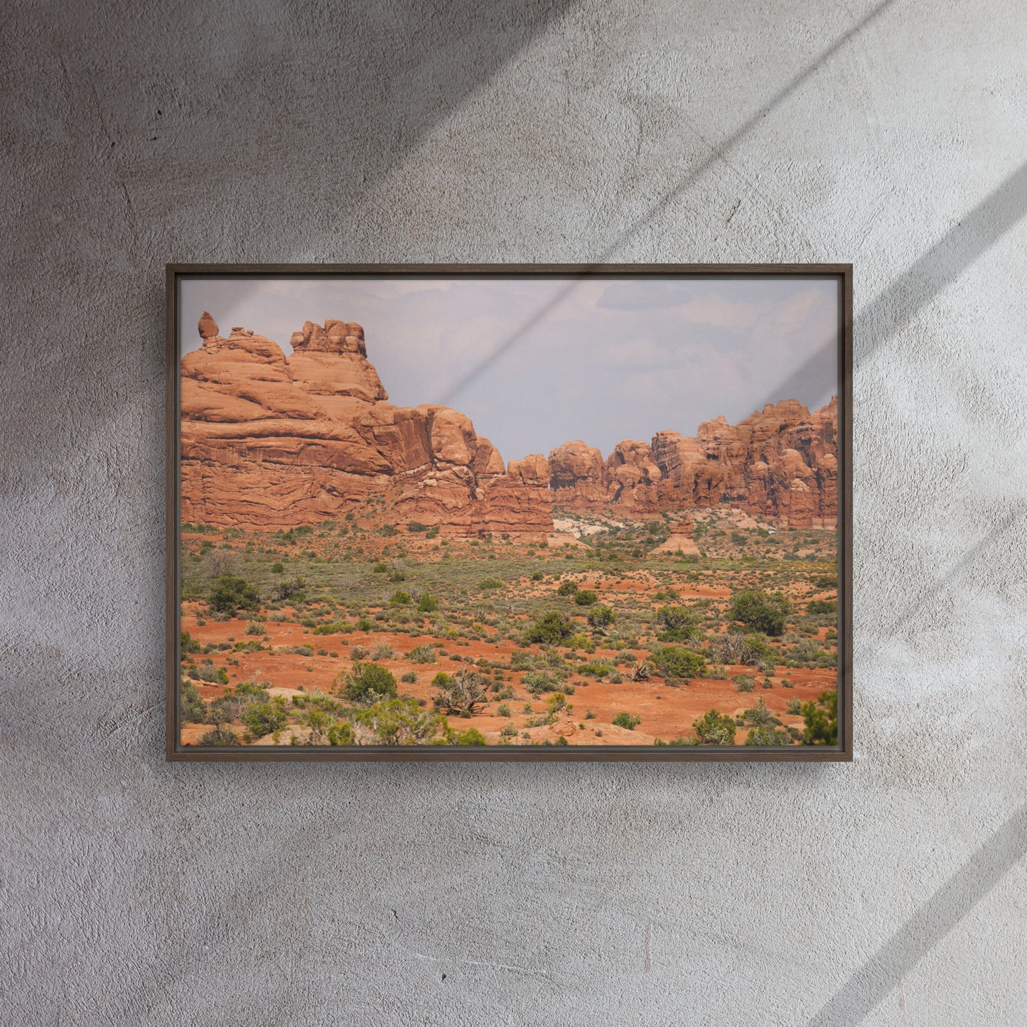 The Red Rocks of Utah Framed canvas