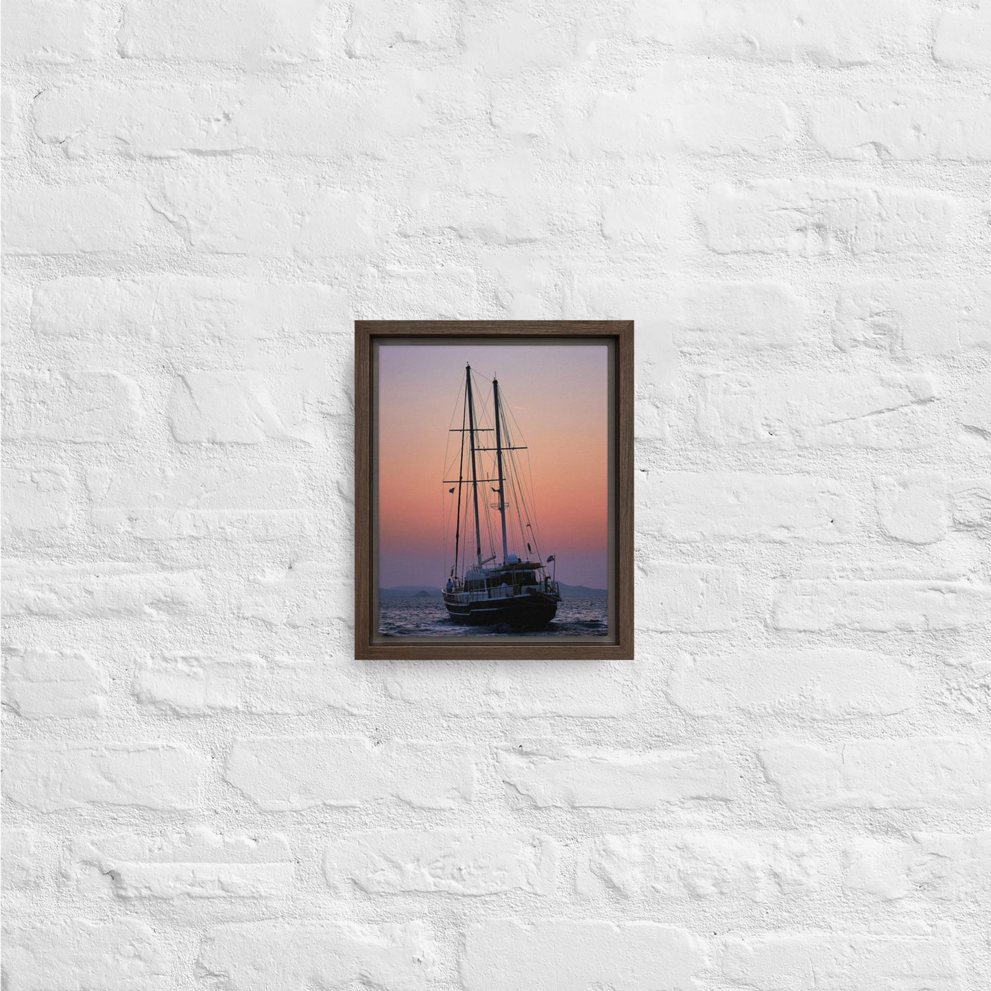 Sunset Sailing Framed canvas