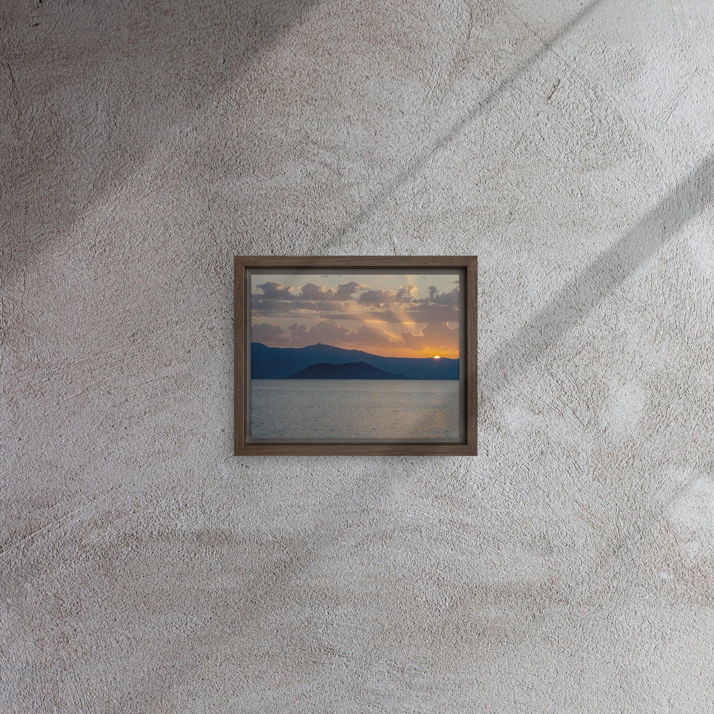 Naxos Golden Hour Framed canvas