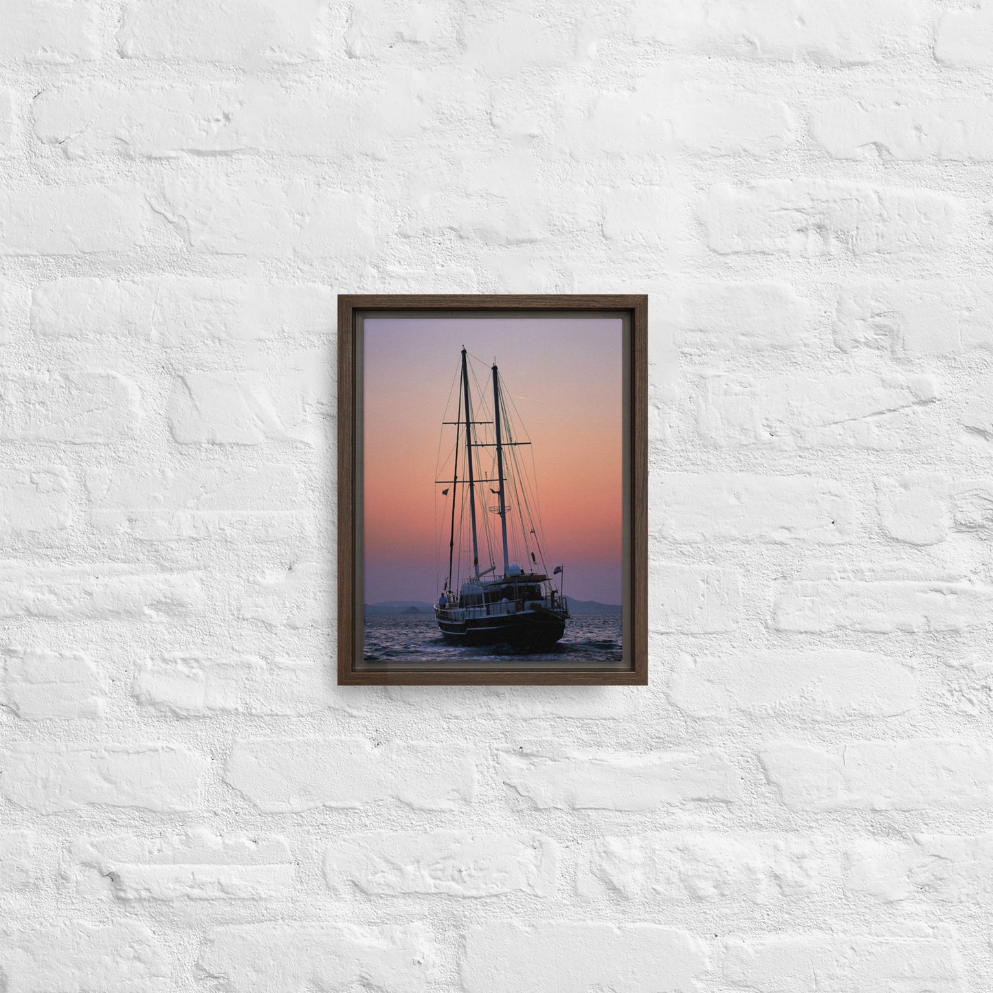 Sunset Sailing Framed canvas