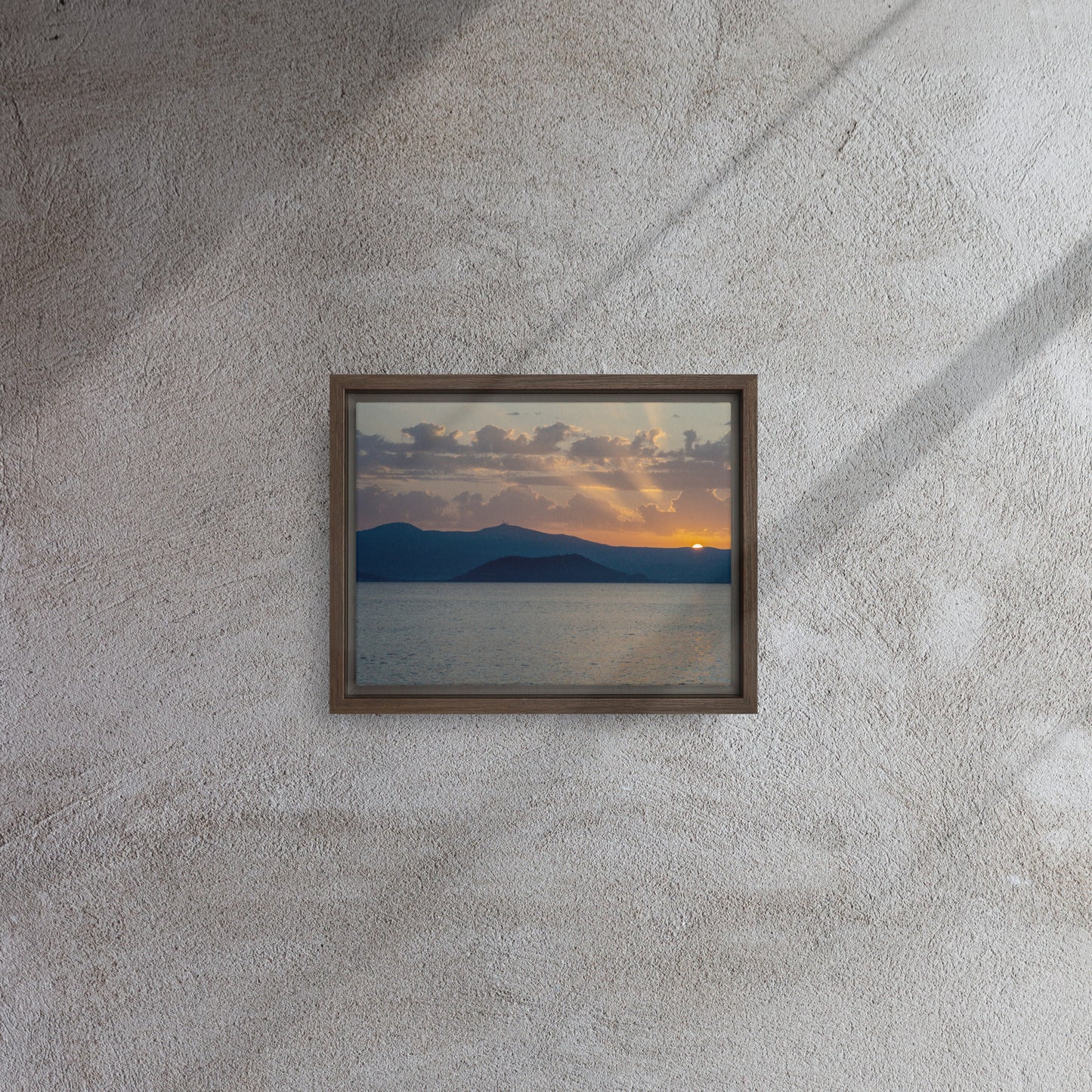 Naxos Golden Hour Framed canvas