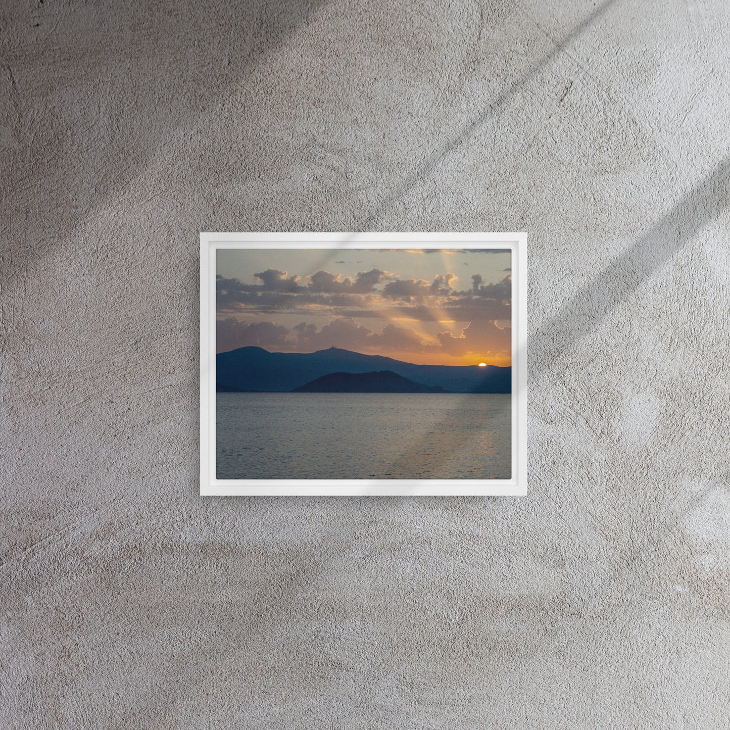 Naxos Golden Hour Framed canvas