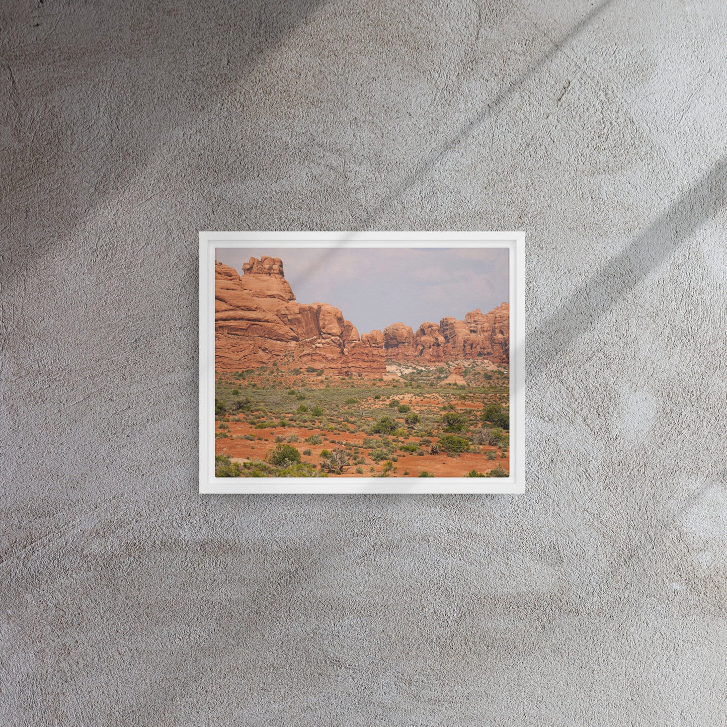 The Red Rocks of Utah Framed canvas