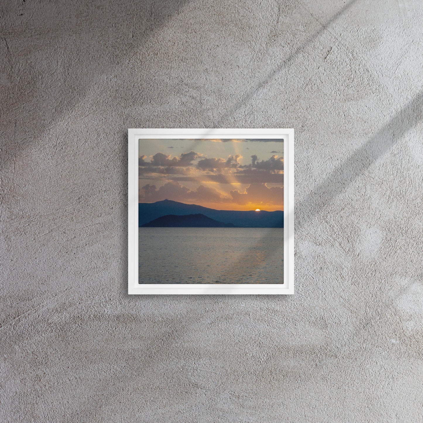 Naxos Golden Hour Framed canvas