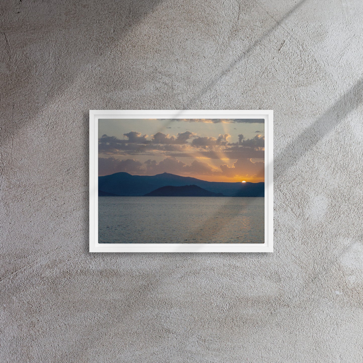 Naxos Golden Hour Framed canvas