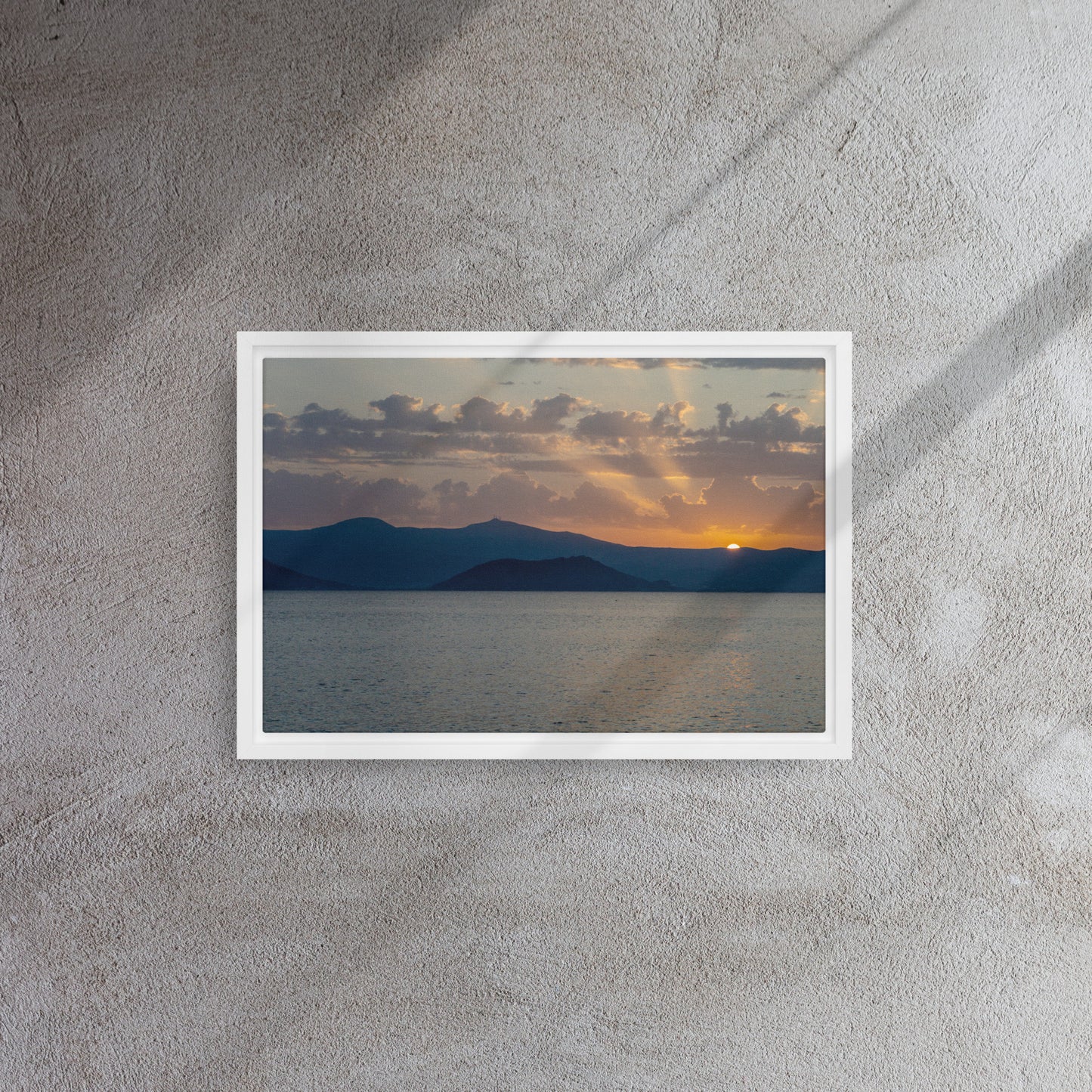 Naxos Golden Hour Framed canvas