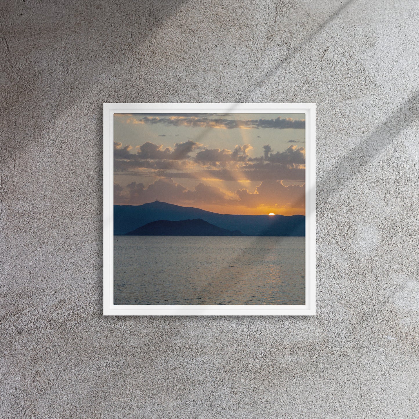 Naxos Golden Hour Framed canvas