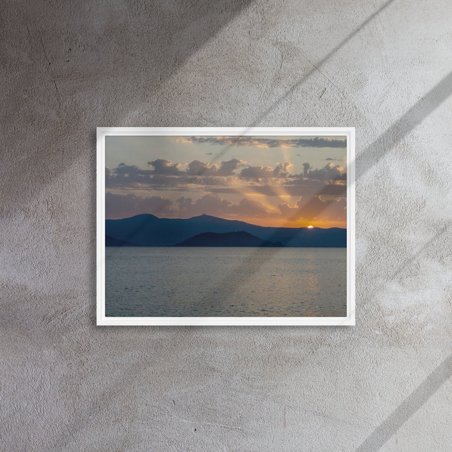 Naxos Golden Hour Framed canvas