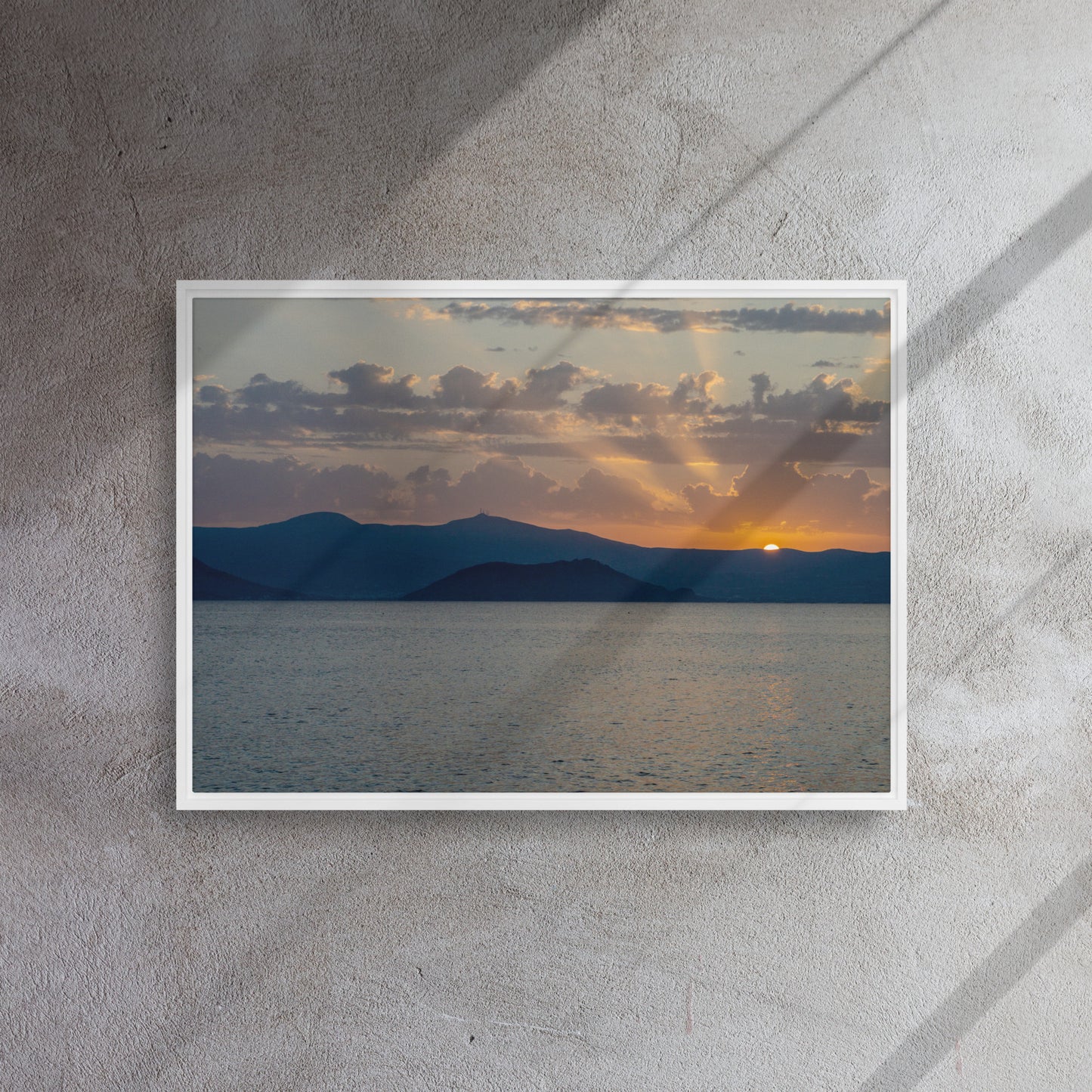 Naxos Golden Hour Framed canvas