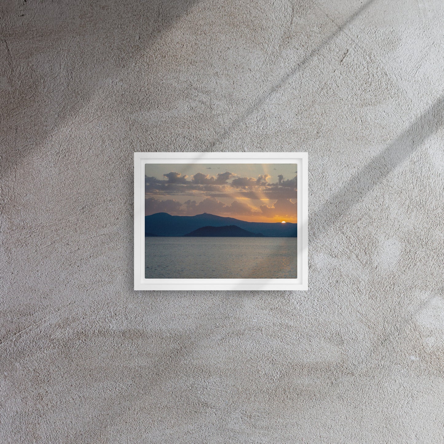 Naxos Golden Hour Framed canvas