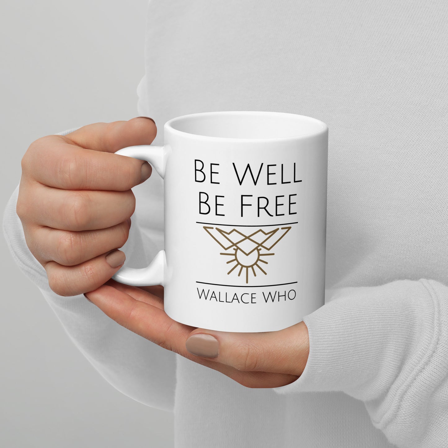 White glossy mug