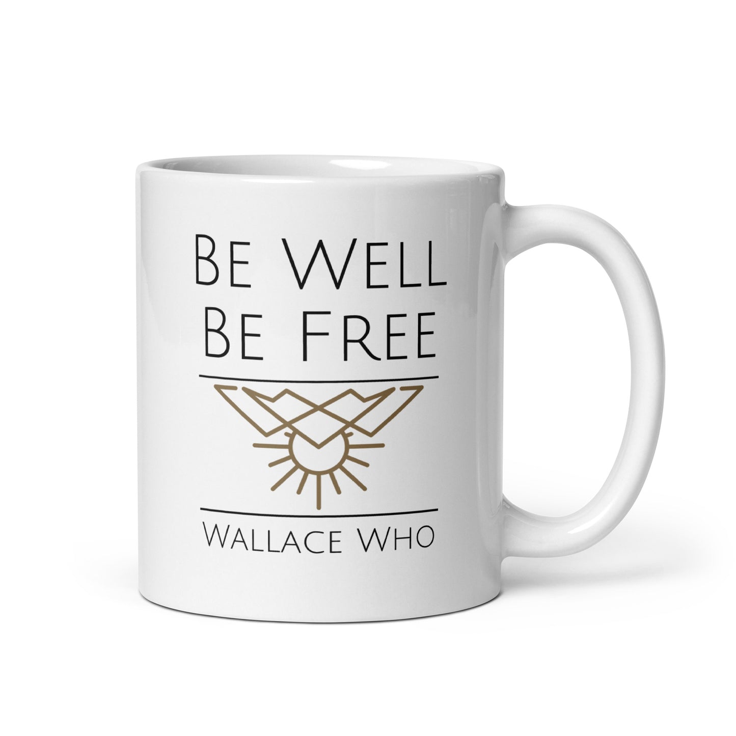 White glossy mug