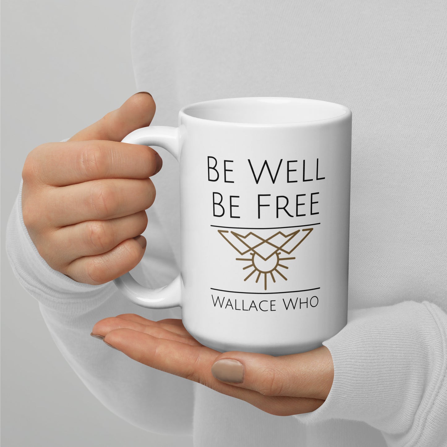 White glossy mug