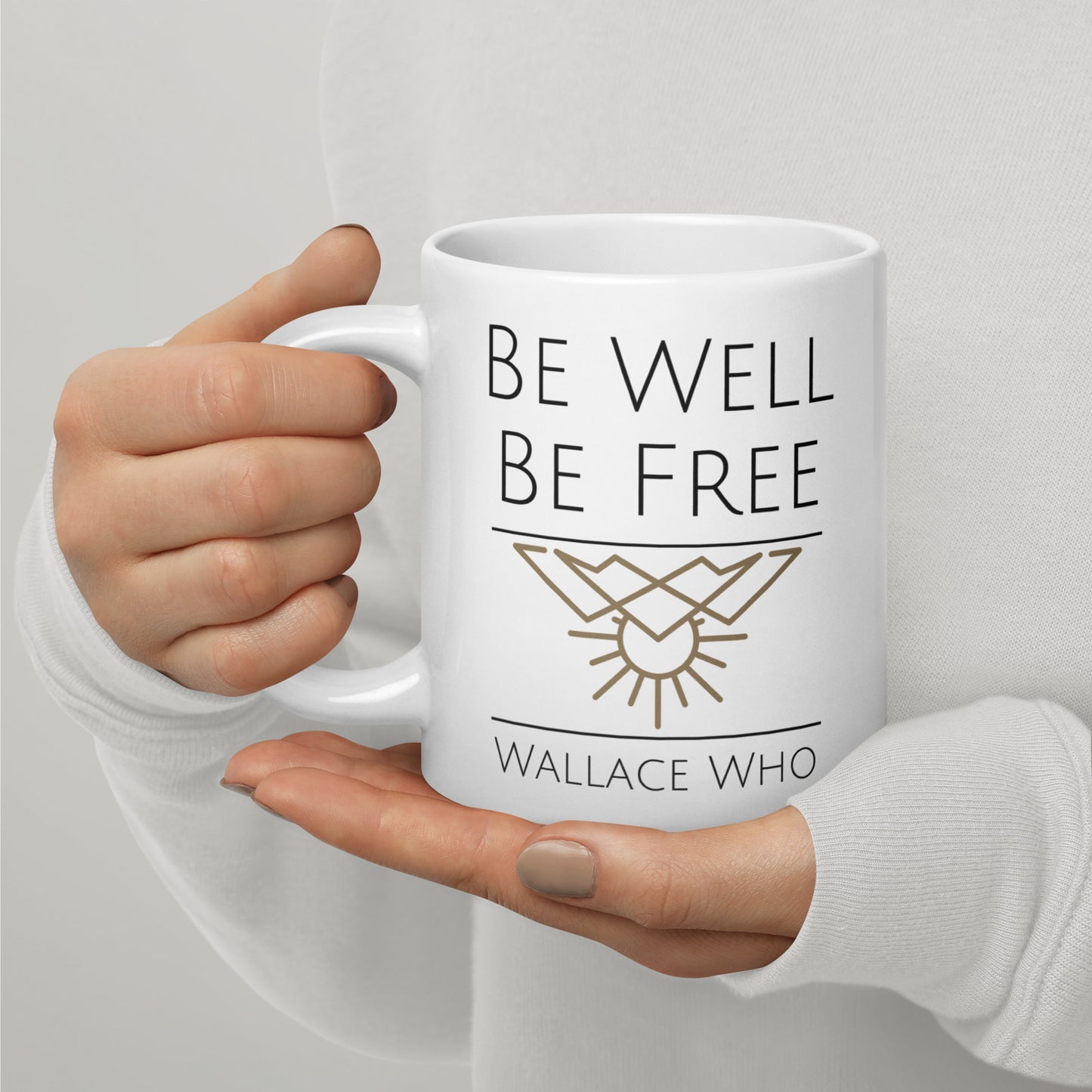 White glossy mug