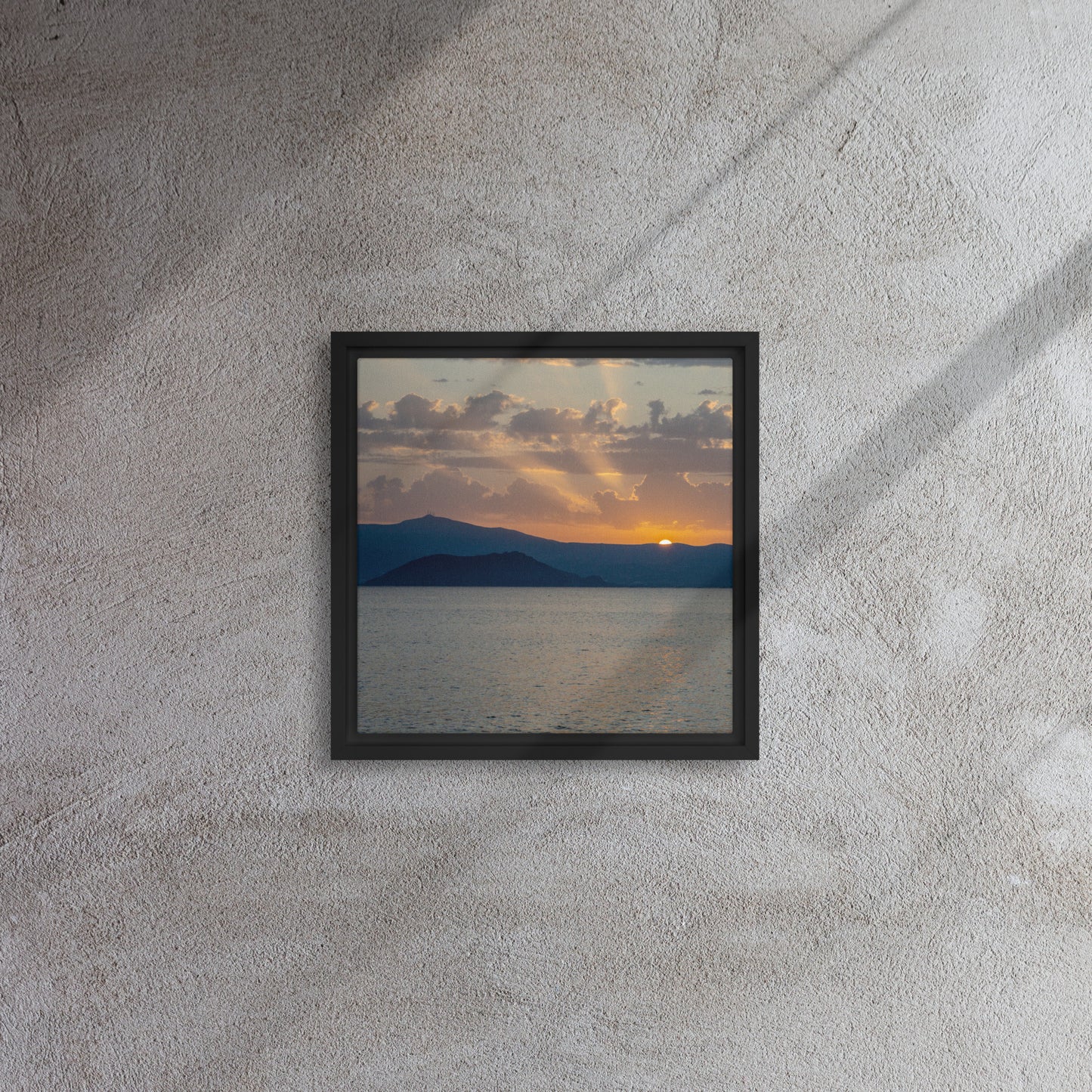 Naxos Golden Hour Framed canvas