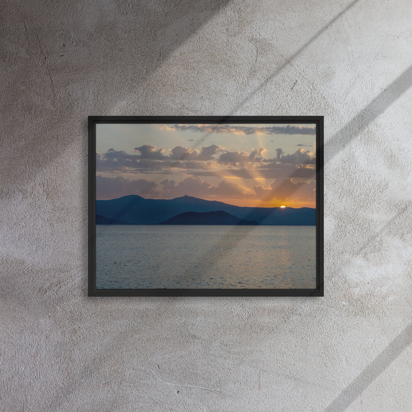 Naxos Golden Hour Framed canvas