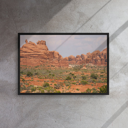 The Red Rocks of Utah Framed canvas