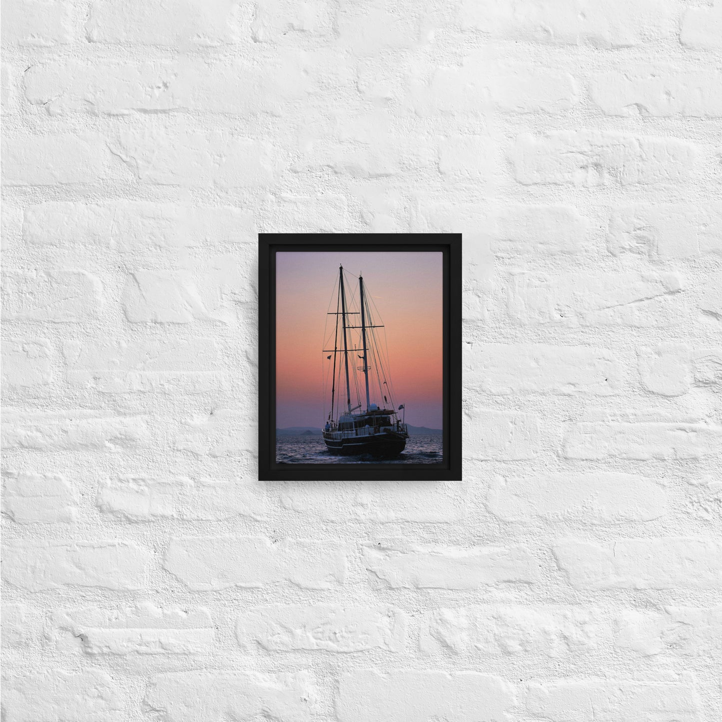 Sunset Sailing Framed canvas