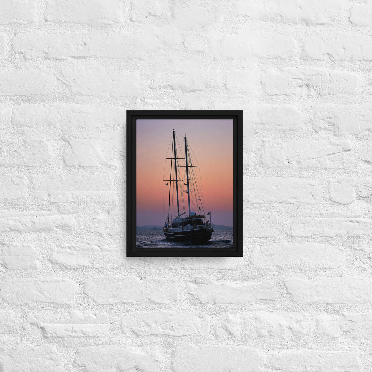 Sunset Sailing Framed canvas