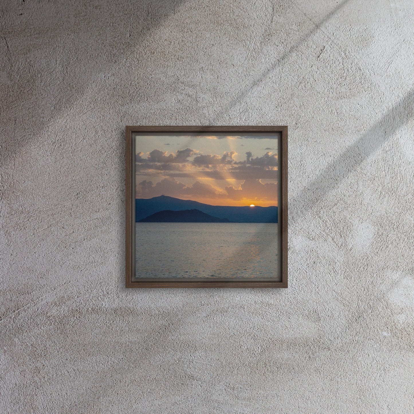 Naxos Golden Hour Framed canvas