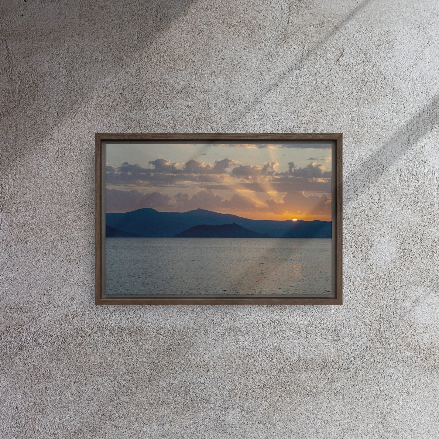 Naxos Golden Hour Framed canvas