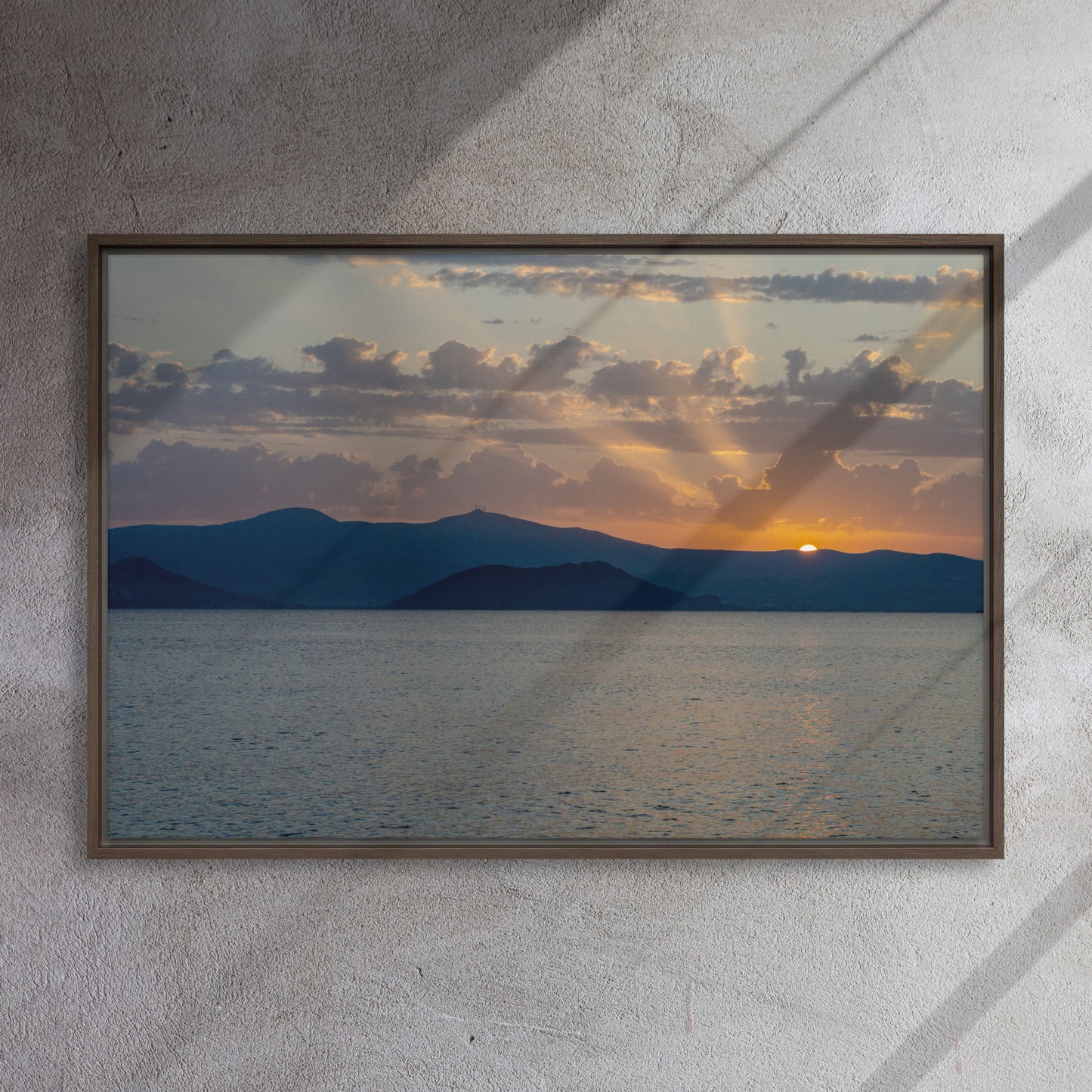 Naxos Golden Hour Framed canvas