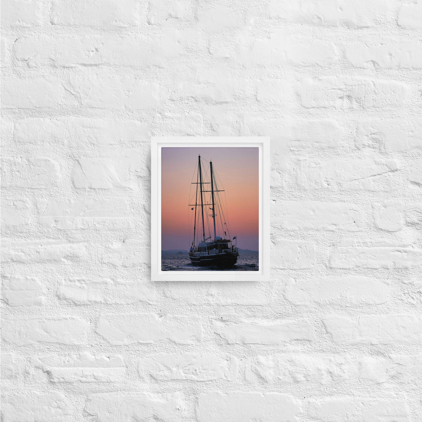 Sunset Sailing Framed canvas