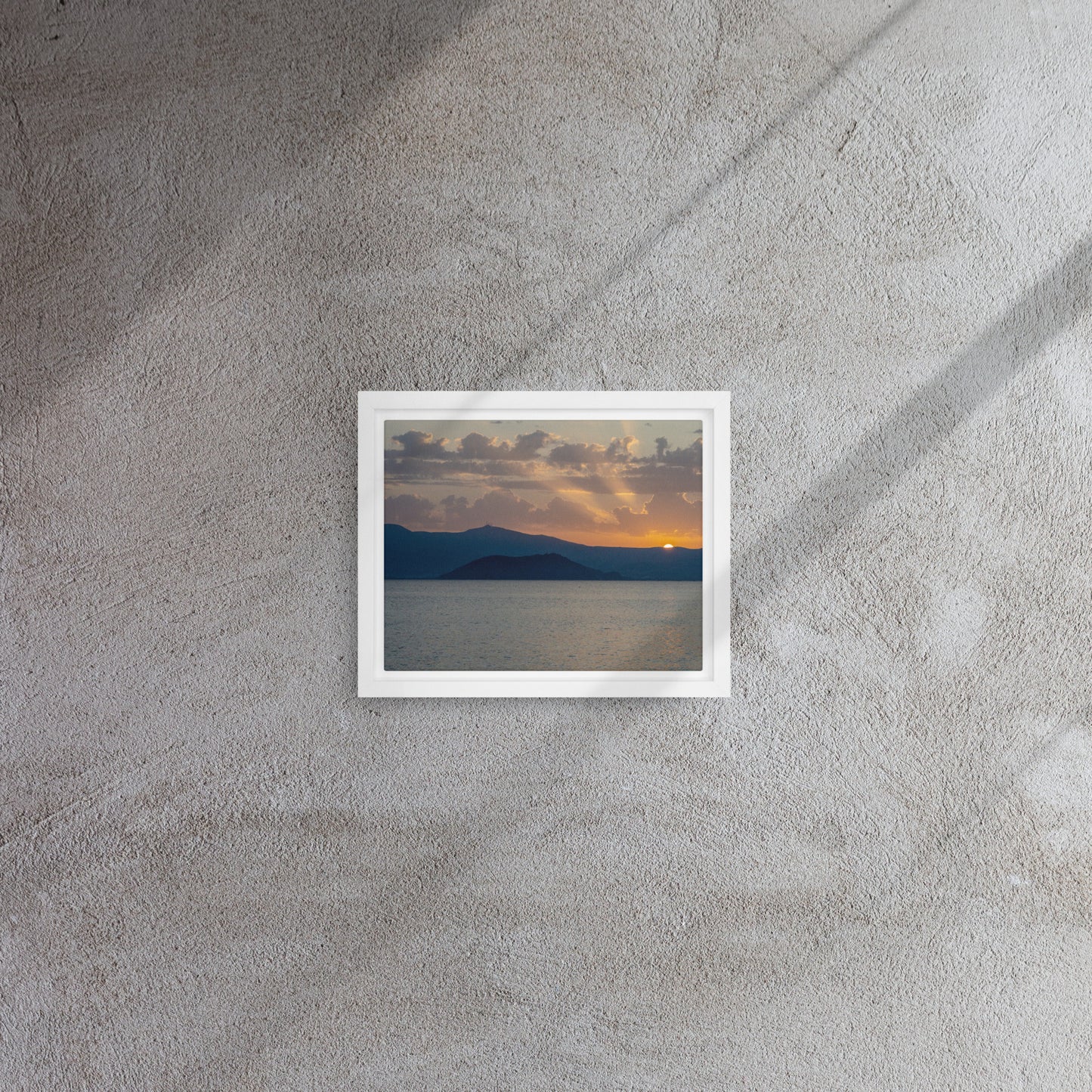 Naxos Golden Hour Framed canvas